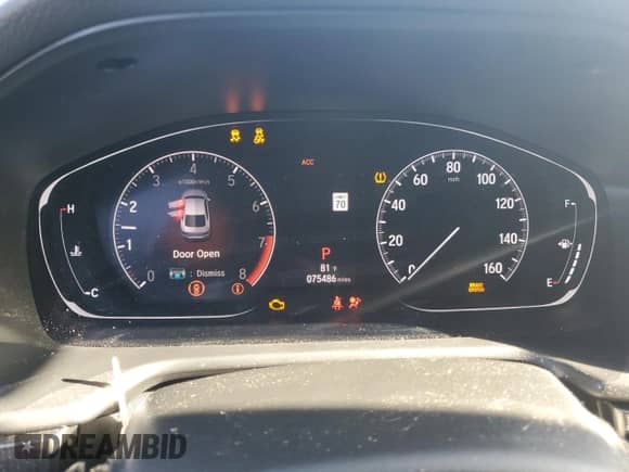 2019 Honda Accord Sport with VIN 1HGCV2F31KA029713, listed as a Copart auction lot 81383845 with 75,486 mi miles and Non repairable. Bid and sale history available at DreamBid. Image 9.