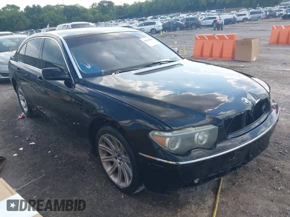2003 BMW 7 Series 745Li with VIN WBAGN63423DR17954, listed as a IAAI auction lot 43023556 with Not provided miles and . Bid and sale history available at DreamBid. Image 1.