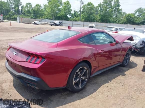 2025 Ford Mustang EcoBoost with VIN 1FA6P8TH9S5101538, listed as a IAAI auction lot 42424384 with 3,203 mi miles and . Bid and sale history available at DreamBid. Image 4.