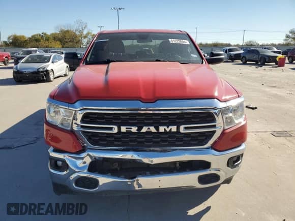 2022 Ram 1500 Lone Star с VIN 1C6RREBG2NN272894, выставлен на аукционе Copart как лот 81220694 с пробегом 46 937 миль миль и Списание • Salvage title. История ставок и продаж доступна на DreamBid. Изображение 5.
