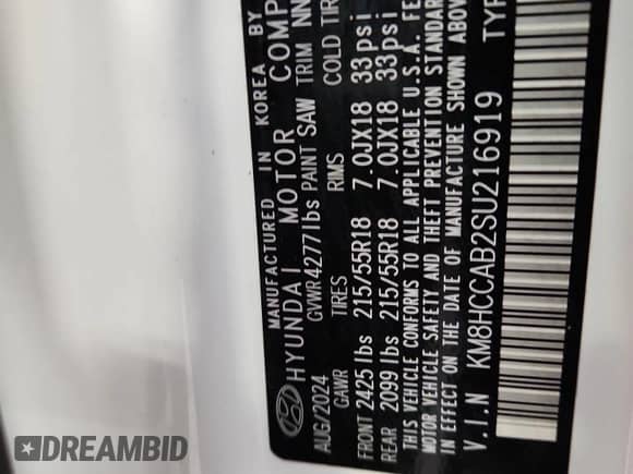 2025 Hyundai Kona SEL Convenience with VIN KM8HCCAB2SU216919, listed as a Copart auction lot 80318345 with 9,683 mi miles and Non repairable. Bid and sale history available at DreamBid. Image 14.