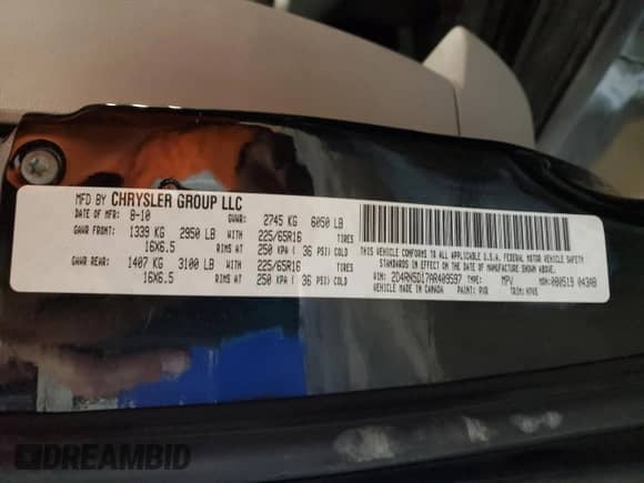 2010 Dodge Grand Caravan SXT z VIN 2D4RN5D17AR409597, wystawiony jako Copart lot #83994974 z przebiegiem Nie podano mil oraz Szkoda całkowita • Salvage title. Historia ofert i sprzedaży dostępna na DreamBid. Obrazek 14.