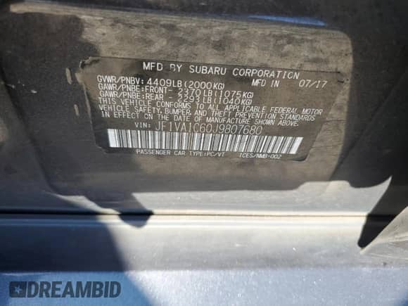 2018 Subaru WRX Premium with VIN JF1VA1C60J9807680, listed as a Copart auction lot 74294834 with 90,724 mi miles and Clean title. Bid and sale history available at DreamBid. Image 12.