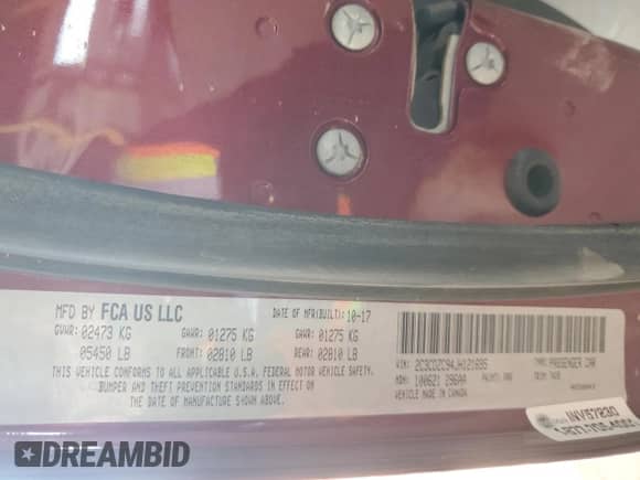 2018 Dodge Challenger SRT Hellcat with VIN 2C3CDZC94JH121695, listed as a Copart auction lot 55654195 with 60,467 mi miles and Salvage title. Bid and sale history available at DreamBid. Image 12.