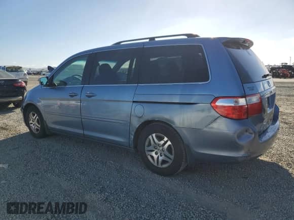 2005 Honda Odyssey EX z VIN 5FNRL38445B079706, wystawiony jako Copart lot #85196605 z przebiegiem 243 000 mil mil oraz Szkoda całkowita • Salvage title. Historia ofert i sprzedaży dostępna na DreamBid. Obrazek 2.