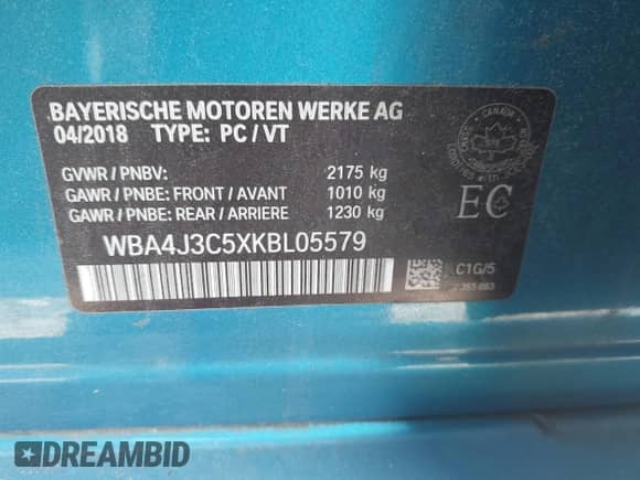 2019 BMW 4 Series 430i xDrive z VIN WBA4J3C5XKBL05579, wystawiony jako IAAI lot #42568696 z przebiegiem 113 962 mil mil oraz . Historia ofert i sprzedaży dostępna na DreamBid. Obrazek 9.