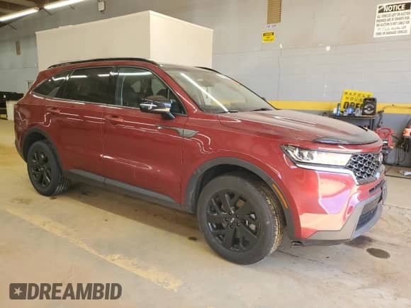 2021 Kia Sorento S with VIN 5XYRLDLC3MG030024, listed as a Copart auction lot 45853585 with Not provided miles and Salvage title. Bid and sale history available at DreamBid. Image 4.