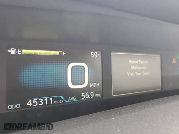 2019 Toyota Prius L Eco с VIN JTDKARFU3K3072767, выставлен на аукционе Copart как лот 82505105 с пробегом 45 311 миль миль и Списание • Salvage title. История ставок и продаж доступна на DreamBid. Изображение 9.