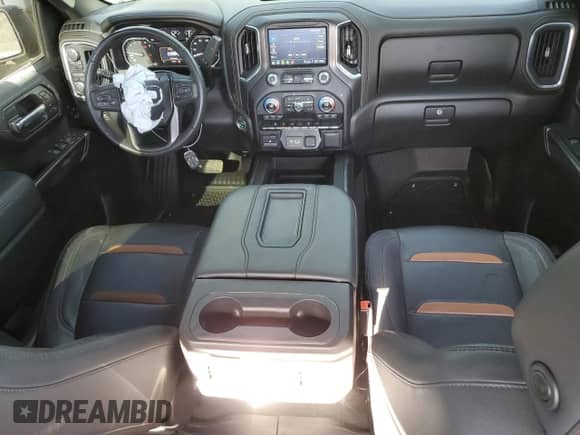 2021 GMC Sierra 1500 AT4 with VIN 1GTP9EELXMZ183235, listed as a Copart auction lot 80099855 with 53,432 mi miles and Salvage title. Bid and sale history available at DreamBid. Image 8.