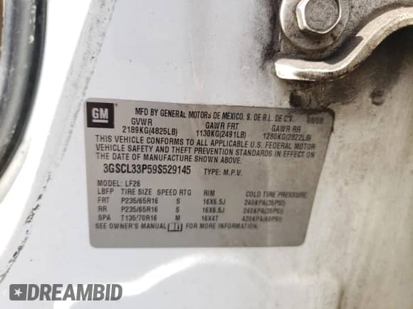 2009 Saturn VUE XE с VIN 3GSCL33P59S529145, выставлен на аукционе Copart как лот 81799705 с пробегом 171 243 миль миль и Списание • Salvage title. История ставок и продаж доступна на DreamBid. Изображение 13.