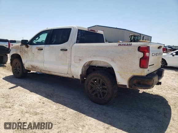2024 Chevrolet Silverado 1500 Custom Trail Boss with VIN 3GCUDCED0RG182505, listed as a Copart auction lot 56726525 with 25,444 mi miles and Salvage title. Bid and sale history available at DreamBid. Image 2.