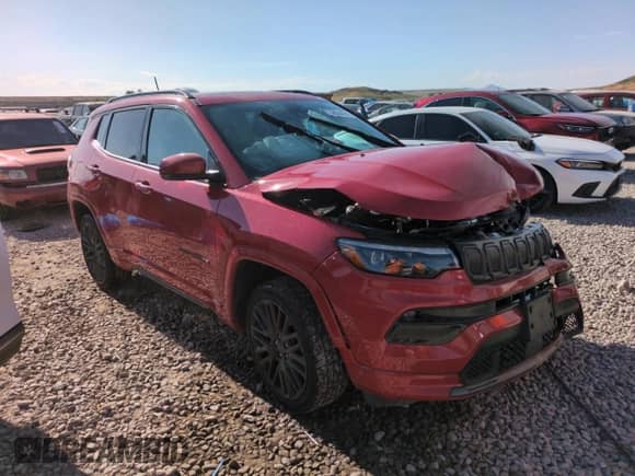 2022 Jeep Compass (RED) Edition with VIN 3C4NJDCB6NT232975, listed as a Copart auction lot 58594595 with Not provided miles and Salvage title. Bid and sale history available at DreamBid. Image 4.