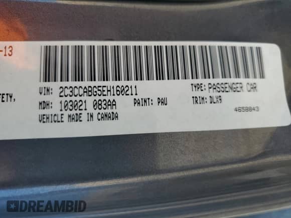 2014 Chrysler 300 S с VIN 2C3CCABG5EH160211, выставлен на аукционе Copart как лот 71958025 с пробегом 120 807 миль миль и Списание • Salvage title. История ставок и продаж доступна на DreamBid. Изображение 12.