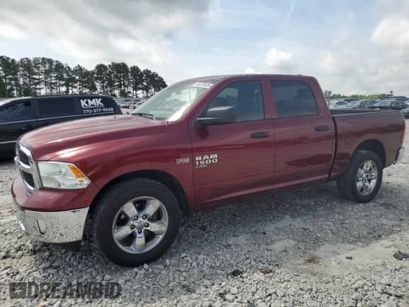 2019 Ram 1500 Express with VIN 1C6RR6KT8KS750560, listed as a Copart auction lot 55329925 with 122,888 mi miles and Salvage title. Bid and sale history available at DreamBid. Image 1.
