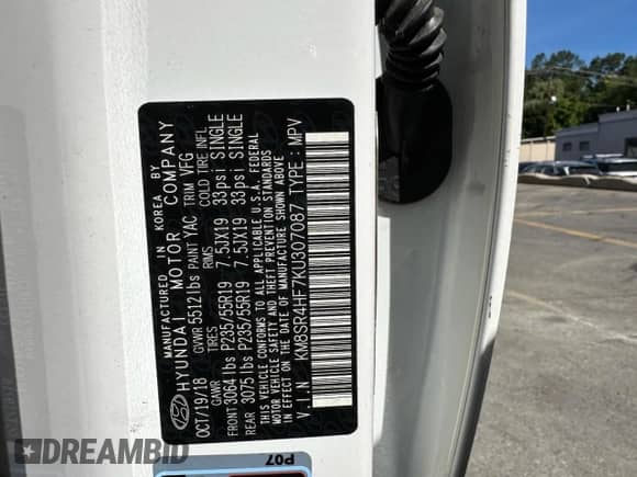 2019 Hyundai Santa Fe Limited Ultimate с VIN KM8SR4HF7KU307087, выставлен на аукционе Copart как лот 69593845 с пробегом 163 192 миль миль и Чистый • Clean title. История ставок и продаж доступна на DreamBid. Изображение 10.