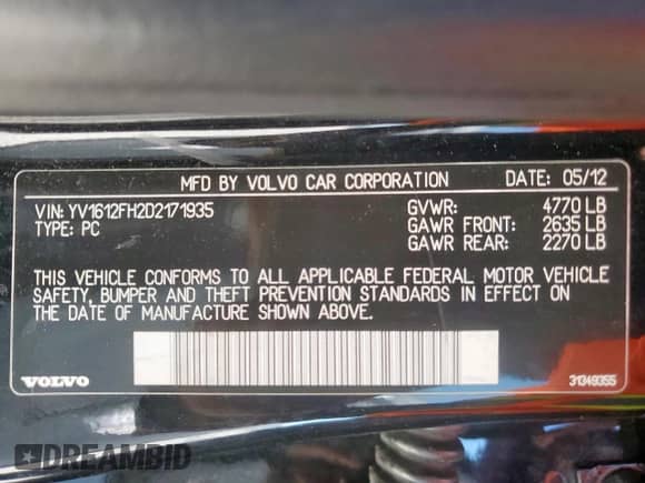 2013 Volvo S60 T5 с VIN YV1612FH2D2171935, выставлен на аукционе Copart как лот 81649995 с пробегом 116 192 миль миль и Списание • Salvage title. История ставок и продаж доступна на DreamBid. Изображение 12.