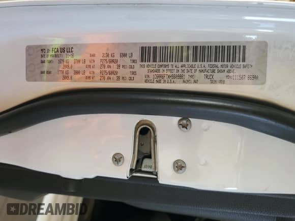 2017 Ram 1500 Tradesman z VIN 1C6RR6FTXHS609881, wystawiony jako Copart lot #67481545 z przebiegiem 145 585 mil mil oraz Szkoda całkowita • Salvage title. Historia ofert i sprzedaży dostępna na DreamBid. Obrazek 12.