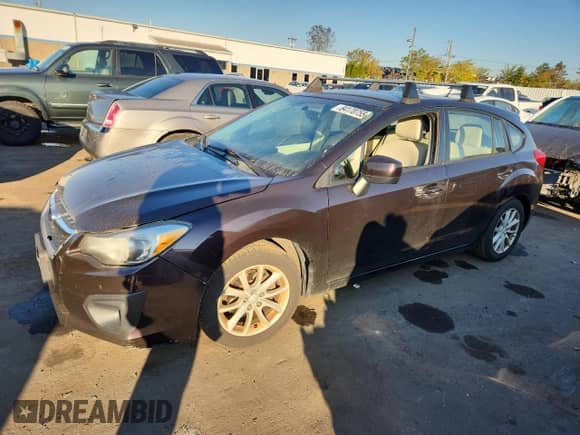 2013 Subaru Impreza Premium z VIN JF1GPAC61D2215144, wystawiony jako Copart lot #84170755 z przebiegiem 120 305 mil mil oraz Szkoda całkowita • Salvage title. Historia ofert i sprzedaży dostępna na DreamBid. Obrazek 1.