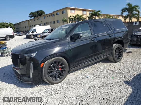 2023 Cadillac Escalade 4WD Sport Platinum z VIN 1GYS4GKL3PR460704, wystawiony jako Copart lot #48256255 z przebiegiem 12 922 mil mil oraz Szkoda całkowita • Salvage title. Historia ofert i sprzedaży dostępna na DreamBid. Obrazek 1.