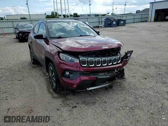2022 Jeep Compass Limited with VIN 3C4NJDCB9NT206340, listed as a Copart auction lot 70681375 with 13,177 mi miles and Salvage title. Bid and sale history available at DreamBid. Image 14.