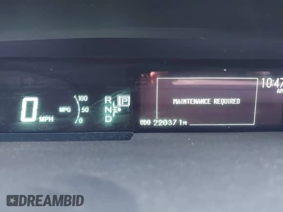 2013 Toyota Prius One with VIN JTDKN3DU7D5585595, listed as a IAAI auction lot 42949719 with 220,371 mi miles and . Bid and sale history available at DreamBid. Image 7.