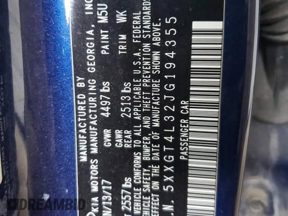 2018 Kia Optima LX z VIN 5XXGT4L32JG194355, wystawiony jako Copart lot #70772795 z przebiegiem 122 694 mil mil oraz Szkoda całkowita • Salvage title. Historia ofert i sprzedaży dostępna na DreamBid. Obrazek 12.