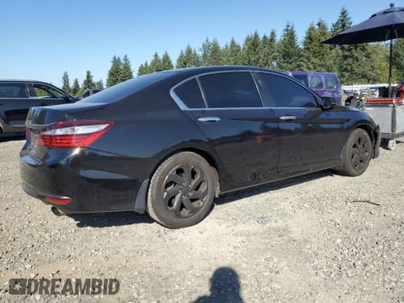 2016 Honda Accord EX-L with VIN 1HGCR2F87GA061430, listed as a Copart auction lot 81783555 with 140,990 mi miles and Salvage title. Bid and sale history available at DreamBid. Image 3.