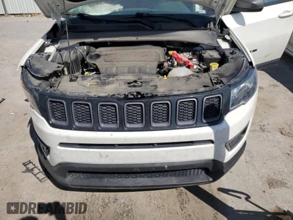 2021 Jeep Compass 80th Anniversary with VIN 3C4NJCEB5MT565089, listed as a Copart auction lot 70815035 with 57,091 mi miles and Salvage title. Bid and sale history available at DreamBid. Image 12.