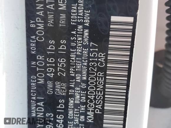 2013 Hyundai Genesis 3.8L z VIN KMHGC4DD0DU231517, wystawiony jako Copart lot #74777994 z przebiegiem 129 206 mil mil oraz Nie do naprawy • Non repairable. Historia ofert i sprzedaży dostępna na DreamBid. Obrazek 13.