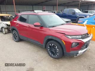 2021 Chevrolet TrailBlazer LT with VIN KL79MPS2XMB145525, listed as a IAAI auction lot 42100890 with 46,808 mi miles and . Bid and sale history available at DreamBid. Image 1.