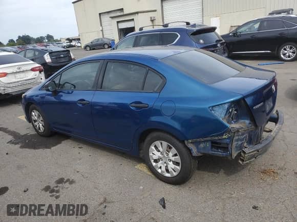 2012 Honda Civic with VIN 2HGFB2F20CH502579, listed as a Copart auction lot 62093635 with 188,341 mi miles and Salvage title. Bid and sale history available at DreamBid. Image 2.