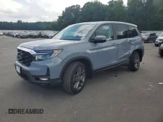 2023 Honda Passport EX-L with VIN 5FNYF8H55PB042580, listed as a Copart auction lot 65814345 with 20,803 mi miles and Salvage title. Bid and sale history available at DreamBid. Image 1.