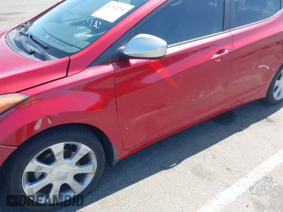 2013 Hyundai Elantra GLS with VIN KMHDH4AE6DU945833, listed as a IAAI auction lot 42392294 with 126,709 mi miles and . Bid and sale history available at DreamBid. Image 6.