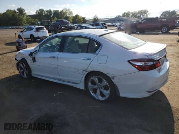 2016 Honda Accord Touring with VIN 1HGCR3F93GA018699, listed as a Copart auction lot 80493165 with 91,252 mi miles and Salvage title. Bid and sale history available at DreamBid. Image 2.