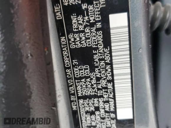 2016 Volvo S60 T5 Platinum с VIN YV4612UMXG2001796, выставлен на аукционе Copart как лот 85425075 с пробегом 102 476 миль миль и Чистый • Clean title. История ставок и продаж доступна на DreamBid. Изображение 12.