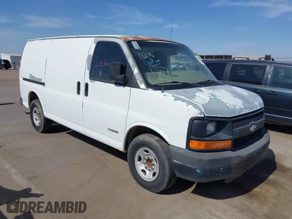 2003 Chevrolet Express Cargo с VIN 1GCGG25V231192787, выставлен на аукционе IAAI как лот 42436235 с пробегом 308 608 миль миль и . История ставок и продаж доступна на DreamBid. Изображение 1.