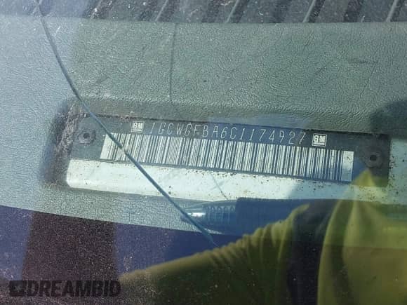 2012 Chevrolet Express Cargo с VIN 1GCWGFBA6C1174927, выставлен на аукционе IAAI как лот 39691777 с пробегом 156 574 миль миль и . История ставок и продаж доступна на DreamBid. Изображение 9.