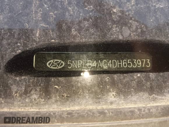 2013 Hyundai Sonata GLS z VIN 5NPEB4AC4DH653973, wystawiony jako IAAI lot #41209268 z przebiegiem 170 399 mil mil oraz . Historia ofert i sprzedaży dostępna na DreamBid. Obrazek 9.