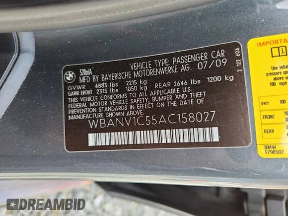 2010 BMW 5 Series 528i xDrive z VIN WBANV1C55AC158027, wystawiony jako Copart lot #64302575 z przebiegiem Nie podano mil oraz Szkoda całkowita • Salvage title. Historia ofert i sprzedaży dostępna na DreamBid. Obrazek 12.