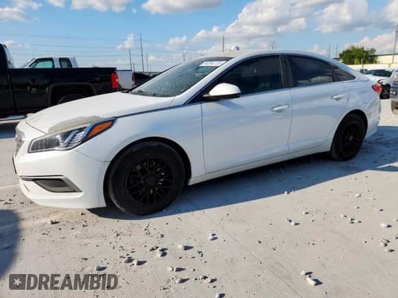 2017 Hyundai Sonata Eco with VIN 5NPE24AA3HH509688, listed as a Copart auction lot 64095735 with 121,091 mi miles and Salvage title. Bid and sale history available at DreamBid. Image 1.