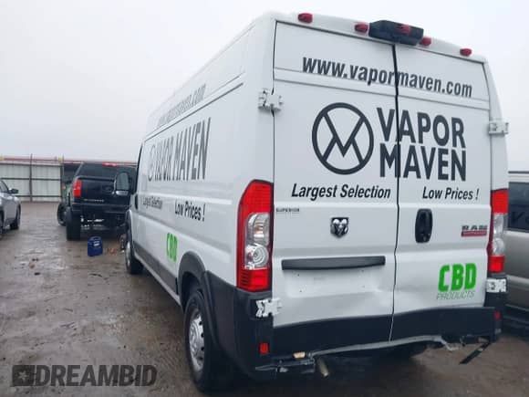 2022 Ram ProMaster Cargo z VIN 3C6LRVDG7NE103526, wystawiony jako IAAI lot #41456539 z przebiegiem 79 596 mil mil oraz . Historia ofert i sprzedaży dostępna na DreamBid. Obrazek 3.