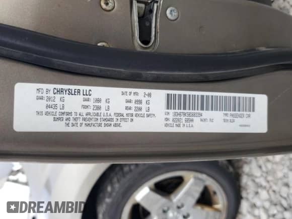 2008 Dodge Caliber R/T with VIN 1B3HB78K58D683394, listed as a Copart auction lot 81238165 with 197,719 mi miles and Non repairable. Bid and sale history available at DreamBid. Image 12.