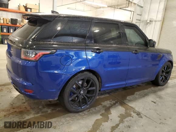 2022 Land Rover Range Rover Sport SVR z VIN SALWZ2RE0NA228410, wystawiony jako Copart lot #59972725 z przebiegiem 22 840 mil mil oraz Nie do naprawy • Non repairable. Historia ofert i sprzedaży dostępna na DreamBid. Obrazek 3.