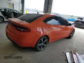 2015 Dodge Dart GT with VIN 1C3CDFEB4FD403791, listed as a Copart auction lot 63528535 with 104,574 mi miles and Salvage title. Bid and sale history available at DreamBid. Image 3.