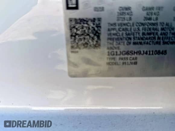 2018 Chevrolet Sonic LT z VIN 1G1JG6SH9J4110845, wystawiony jako Copart lot #82162555 z przebiegiem 137 730 mil mil oraz Czysty tytuł • Clean title. Historia ofert i sprzedaży dostępna na DreamBid. Obrazek 10.