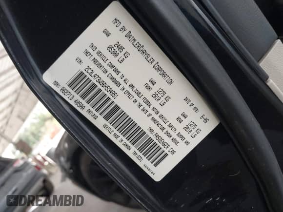 2006 Chrysler 300 C SRT-8 с VIN 2C3LA73W96H534951, выставлен на аукционе IAAI как лот 43338254 с пробегом 93 972 миль миль и . История ставок и продаж доступна на DreamBid. Изображение 9.