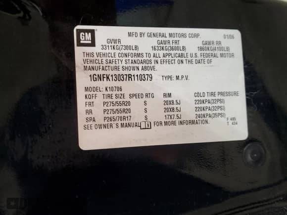 2007 Chevrolet Tahoe LT z VIN 1GNFK13037R110379, wystawiony jako Copart lot #81866825 z przebiegiem 242 388 mil mil oraz Szkoda całkowita • Salvage title. Historia ofert i sprzedaży dostępna na DreamBid. Obrazek 13.