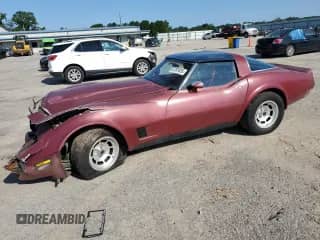 1981 Chevrolet Corvette с VIN 1G1AY8763B5107130, выставлен на аукционе Copart как лот 67267655 с пробегом 76 533 миль миль и Списание • Salvage title. История ставок и продаж доступна на DreamBid. Изображение 1.