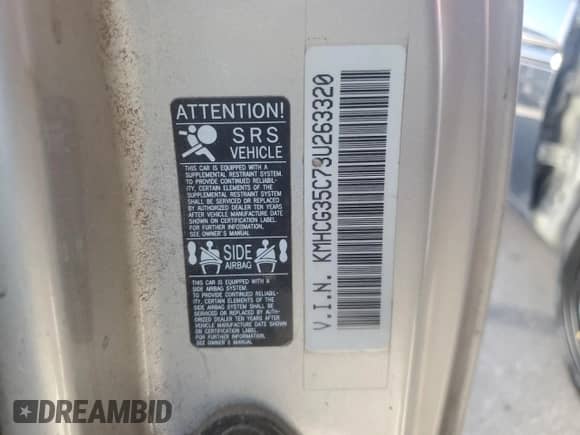 2003 Hyundai Accent GL с VIN KMHCG35C73U263320, выставлен на аукционе Copart как лот 88956145 с пробегом 191 208 миль миль и Списание • Salvage title. История ставок и продаж доступна на DreamBid. Изображение 12.