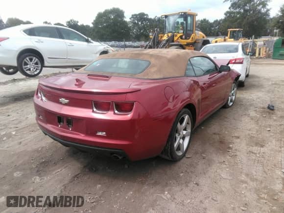 2012 Chevrolet Camaro 2LT with VIN 2G1FC3D36C9196469, listed as a IAAI auction lot 43316431 with 107,772 mi miles and . Bid and sale history available at DreamBid. Image 4.